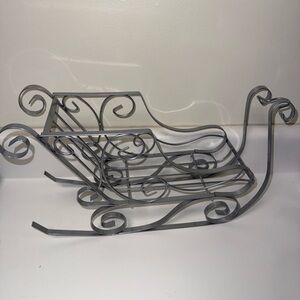 Decorative Gray Metal Sleigh